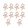 10pcs Sorcozn 925 Sterling Silver 5mm Cup Pearl Peg Bails Pendants Eye Pin Peg Bail for Beads Charms Jewelry Findings (Rose Gold) view 1
