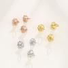 10pcs Sorcozn 925 Sterling Silver 5mm Cup Pearl Peg Bails Pendants Eye Pin Peg Bail for Beads Charms Jewelry Findings (Rose Gold) view 4