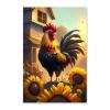 NSUAJOF Dusk Chicken Diamond Painting Kits Kitchen Art Painting 5D DIY Full Round Drill Adults Beginners, Personalized Gifts for Family Friends Home Wall Decor 20x30 Inch view 1