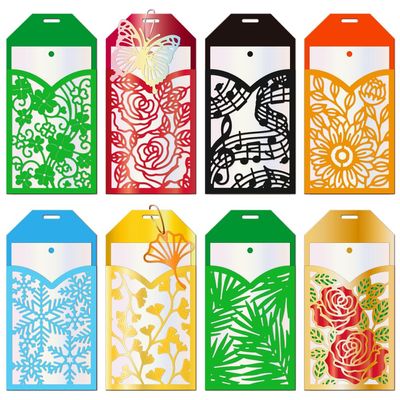 MAYJOYDIY Bookmarks Envelope Cutting Dies Roses Daisies Ginkgo Leaves Notes 8 Flowers Patten Embossing Metal Die Cuts Carbon Steel Cutting Dies Stencils for Paper Card Making Scrapbooking Photo Album