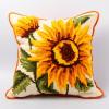 Latch Hook Kits Square Pillowcase Kits Sunflower Latch Hook Cushion Pillow Cover Embroidery Craft Kits for Beginner DIY Latch Hook Rug Kit with Printed Canvas Hobby & Craft 43x43cm(a-67) view 1
