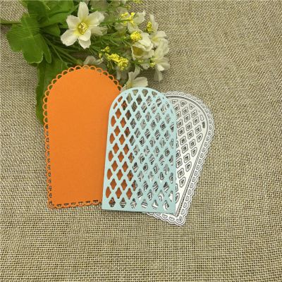 Card Cutting Dies,10.8x6.5cm Label Tag Background Metal Cutting Dies Stencils for Scrapbooking Decorative Embossing Handcraft Template