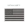 American Flag Embroidered Patch Iron-on Black White US USA United States 3.5" x 2.25" Fully Embroidered Applique for Clothing Vest Uniform, Sew-on Premium Embroidery, Shoulder Badge Emblem, Military view 2