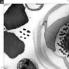 Spoonflower Fabric - Bohemian Bouquet Black White Flower Chic Floral Paint Monochrome Printed on Denim Fabric by The Yard - Bottomweight Apparel Home Decor Upholstery view 3