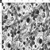 Spoonflower Fabric - Bohemian Bouquet Black White Flower Chic Floral Paint Monochrome Printed on Denim Fabric by The Yard - Bottomweight Apparel Home Decor Upholstery view 4