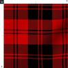 Spoonflower Fabric - Black Red Tartan Plaid Kilt Scottish Printed on Minky Fabric by The Yard - Sewing Baby Blankets Quilt Backing Plush view 3