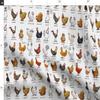 Spoonflower Fabric - Chickens World Chicken Illustration Cute Rooster Modern Farmhouse Farm Printed on Chiffon Fabric Fat Quarter - Sewing Fashion Apparel Dresses Home Decor view 4