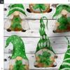 Spoonflower Fabric - Irish Gnomes Medium Scale Green Gnome Watercolor Shamrock Ireland Printed on Polartec(R) Fleece Fabric Fat Quarter - Sewing Blankets Loungewear and No-Sew Projects view 3