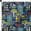 Spoonflower Fabric - Cycling Bicycle Bike Night Garden Park Girls Flowers Spring Printed on Polartec(R) Fleece Fabric Fat Quarter - Sewing Blankets Loungewear and No-Sew Projects view 3