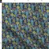 Spoonflower Fabric - Cycling Bicycle Bike Night Garden Park Girls Flowers Spring Printed on Polartec(R) Fleece Fabric Fat Quarter - Sewing Blankets Loungewear and No-Sew Projects view 4