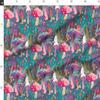 Spoonflower Fabric - Mushroom Forest Butterflies Purple Woods Mushrooms Printed on Polartec(R) Fleece Fabric Fat Quarter - Sewing Blankets Loungewear and No-Sew Projects view 2