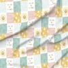 Spoonflower Fabric - Sunshine Patchwork Wholecloth Quilt Topper Cheater Blush Pink Mustard Printed on Polartec(R) Fleece Fabric by The Yard - Sewing Blankets Loungewear and No-Sew view 1