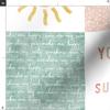 Spoonflower Fabric - Sunshine Patchwork Wholecloth Quilt Topper Cheater Blush Pink Mustard Printed on Polartec(R) Fleece Fabric by The Yard - Sewing Blankets Loungewear and No-Sew view 3