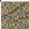Spoonflower Fabric - Gray Yellow Wood Saw Tools Man Dad Novelty Printed on Polartec(R) Fleece Fabric Fat Quarter - Sewing Blankets Loungewear and No-Sew Projects view 2