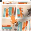 Spoonflower Fabric - Library Cats Cat Books Kitten Book Librarian Reading Kids Animals Printed on Polartec(R) Fleece Fabric Fat Quarter - Sewing Blankets Loungewear and No-Sew Projects view 3