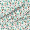 Spoonflower Fabric - Folk Tree Christmas Swedish Scandinavian Art Gnome Holiday Candy Holly Printed on Polartec(R) Fleece Fabric by The Yard - Sewing Blankets Loungewear and No-Sew view 1