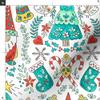 Spoonflower Fabric - Folk Tree Christmas Swedish Scandinavian Art Gnome Holiday Candy Holly Printed on Polartec(R) Fleece Fabric by The Yard - Sewing Blankets Loungewear and No-Sew view 3