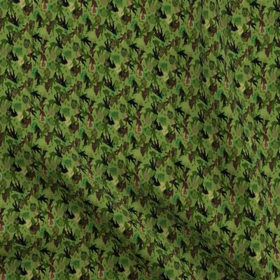 Spoonflower Fabric - Bigfoot Camo Sasquatch Snowman Camoflage Printed on Polartec(R) Fleece Fabric Fat Quarter - Sewing Blankets Loungewear and No-Sew Projects