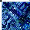 Spoonflower Fabric - Computer, Circuit, Circuit Board, Blue, Green, Geek, Science, Printed on Polartec(R) Fleece Fabric Fat Quarter - Sewing Blankets Loungewear and No-Sew Projects view 3
