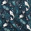 Spoonflower Fabric - Mermaid Ocean Nautical Green Turquoise Mint Seaweed Printed on Polartec(R) Fleece Fabric Fat Quarter - Sewing Blankets Loungewear and No-Sew Projects view 1