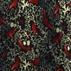 Spoonflower Fabric - Black Red Gold Dark Victorian Ravens Gothic Bats Halloween Witches Printed on Organic Cotton Sateen Fabric Fat Quarter - Sewing Quilting Apparel Home Decor view 1