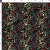 Spoonflower Fabric - Black Red Gold Dark Victorian Ravens Gothic Bats Halloween Witches Printed on Organic Cotton Sateen Fabric Fat Quarter - Sewing Quilting Apparel Home Decor view 2