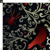 Spoonflower Fabric - Black Red Gold Dark Victorian Ravens Gothic Bats Halloween Witches Printed on Organic Cotton Sateen Fabric Fat Quarter - Sewing Quilting Apparel Home Decor view 3