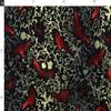 Spoonflower Fabric - Black Red Gold Dark Victorian Ravens Gothic Bats Halloween Witches Printed on Organic Cotton Sateen Fabric Fat Quarter - Sewing Quilting Apparel Home Decor view 4