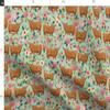Spoonflower Fabric - Large Highland Cattle Floral Cow Cows Farm Florals Scotland Animals Printed on Polartec(R) Fleece Fabric Fat Quarter - Sewing Blankets Loungewear and No-Sew Projects view 4