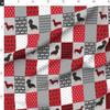 Spoonflower Fabric - Dachshund Pet Quilt Dog Breed Cheater Black Tan Wholecloth Weener Dogs Printed on Polartec(R) Fleece Fabric Fat Quarter - Sewing Blankets Loungewear and No-Sew view 2