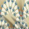 Spoonflower Fabric - Art Deco Egyptian Flower Papyrus Neutral Gold Printed on Polartec(R) Fleece Fabric Fat Quarter - Sewing Blankets Loungewear and No-Sew Projects view 1