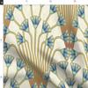 Spoonflower Fabric - Art Deco Egyptian Flower Papyrus Neutral Gold Printed on Polartec(R) Fleece Fabric Fat Quarter - Sewing Blankets Loungewear and No-Sew Projects view 4