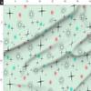 Spoonflower Fabric - Atomic Mint Mid Century Modern Retro Stars Science Printed on Polartec(R) Fleece Fabric Fat Quarter - Sewing Blankets Loungewear and No-Sew Projects view 2