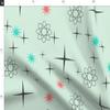 Spoonflower Fabric - Atomic Mint Mid Century Modern Retro Stars Science Printed on Polartec(R) Fleece Fabric Fat Quarter - Sewing Blankets Loungewear and No-Sew Projects view 4