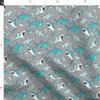 Spoonflower Fabric - Sharks Shark Aqua Blue Gray Nautical Ocean Sea Life Fish Bull Great Printed on Polartec(R) Fleece Fabric Fat Quarter - Sewing Blankets Loungewear and No-Sew Projects view 4