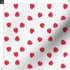Spoonflower Fabric - Strawberries Fun Summer Cute Food Strawberry Fruit Ditzy Printed on Polartec(R) Fleece Fabric Fat Quarter - Sewing Blankets Loungewear and No-Sew Projects view 3