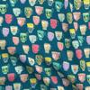 Spoonflower Fabric - Vintage Tea Blue Coffee Pastel French Teacup Printed on Polartec(R) Fleece Fabric Fat Quarter - Sewing Blankets Loungewear and No-Sew Projects view 1