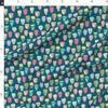 Spoonflower Fabric - Vintage Tea Blue Coffee Pastel French Teacup Printed on Polartec(R) Fleece Fabric Fat Quarter - Sewing Blankets Loungewear and No-Sew Projects view 2