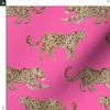 Spoonflower Fabric - Leopard Parade Hot Pink White Spots Animal Print Cheetah Printed on Polartec(R) Fleece Fabric by The Yard - Sewing Blankets Loungewear and No-Sew Projects view 3