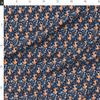 Spoonflower Fabric - Fox Foxes Navy Nursery Woodland Animals Kids Kids Room Animal Printed on Polartec(R) Fleece Fabric Fat Quarter - Sewing Blankets Loungewear and No-Sew Projects view 2