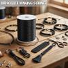 Ewparts 330 Feet 2mm Satin Nylon Cord Black String Silky Smooth Nylon Cord for Jewelry Making Nylon String for Bracelets Necklace String Silk Rattail Cord for Jewelry Making, Beading, Necklaces view 2