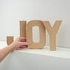 Paper Mache "Joy" Word and Dimensional Star Set by Factory Direct Craft - Papier Mache "Joy" Letters and Star Shape for Christmas Decorating and Holiday Crafts view 4