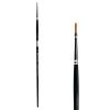 Trekell Golden Taklon Long Handle Artist Brushes - Synthetic Bristles for Acrylic and Oil Painting-Flat - 2512 Series / 0 view 1