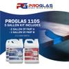 ProGlas 1105 Deep Pour Epoxy Resin Kit - 3 Gallons - Premium 2:1 Ultra Clear Liquid Cures Extremely Hard, Pour Up to 2" Thick, Food Safe, Jewelry, Self Leveling, Art Crafts, River Tables view 2