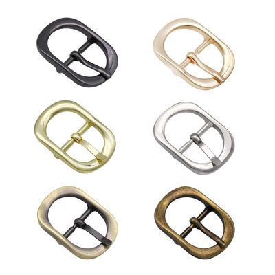 Qimoo Metal Roller Buckle - 6Pcs 3/5 Inches Single Prong Leather Buckle Oval Center Bar for Belt, Shoes, Bags