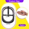Qimoo Metal Roller Buckle - 6Pcs 3/5 Inches Single Prong Leather Buckle Oval Center Bar for Belt, Shoes, Bags view 2