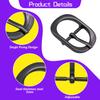 Qimoo Metal Roller Buckle - 6Pcs 3/5 Inches Single Prong Leather Buckle Oval Center Bar for Belt, Shoes, Bags view 3