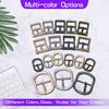 Qimoo Metal Roller Buckle - 6Pcs 3/5 Inches Single Prong Leather Buckle Oval Center Bar for Belt, Shoes, Bags view 4