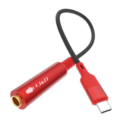 J&D USB Type C to 1/4 TS Audio Recording Adapter, USB C to 6.35mm TS Female Guitar Cable, Microphone Cord for Audio Recording, Bass, Electronic Piano, Drums, Compatible with iPhone 16/17 Series, 1 ft