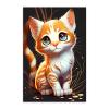 Worihut 5D Diamond Painting Kits 20x30 Inch Round Full Drill Orange Kitten Diamond Art Kits for Adults, Handmade Valentine's Day Gifts for Home Wall Decor view 1